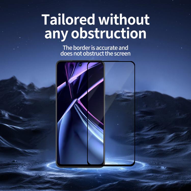 For Realme Narzo N55 Do As You Wish Silk Screen Printed HD Tempered Glass Film - Black
