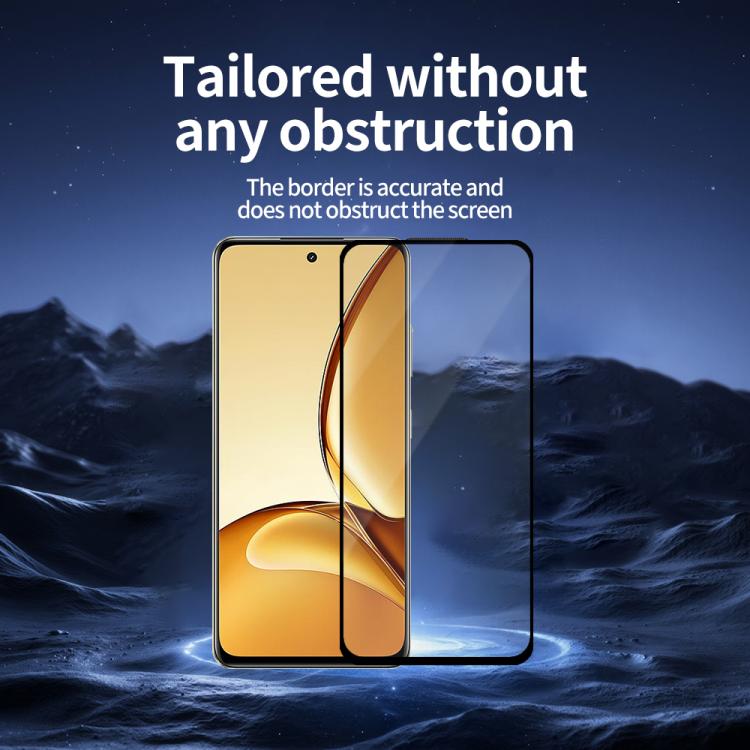 For Realme V60 / V60s Do As You Wish Silk Screen Printed HD Tempered Glass Film - Black