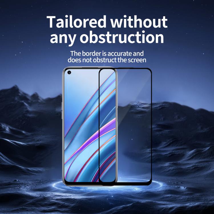 For Realme Narzo 30 / 30 Pro 5pcs / Pack Do As You Wish Silk Screen Printed HD Tempered Glass Film - Black