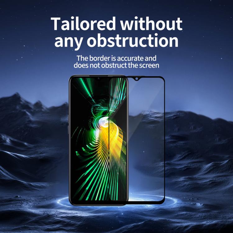For Realme Narzo 50 5G 5pcs / Pack Do As You Wish Silk Screen Printed HD Tempered Glass Film - Black