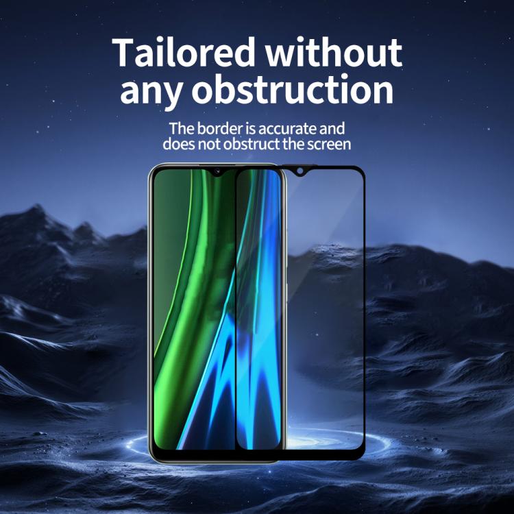 For Realme Narzo 50i 5pcs / Pack Do As You Wish Silk Screen Printed HD Tempered Glass Film - Black