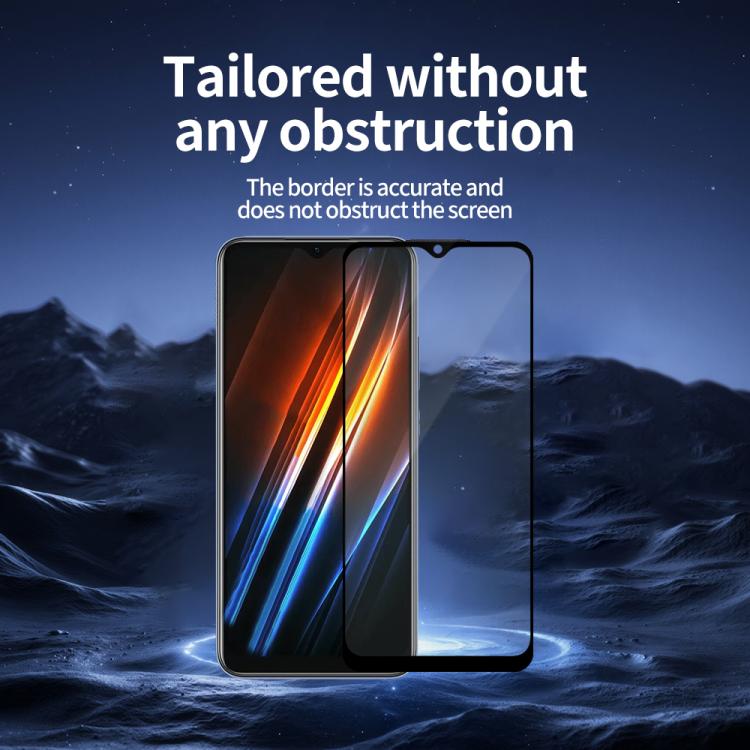 For Realme Narzo 50i Prime 5pcs / Pack Do As You Wish Silk Screen Printed HD Tempered Glass Film - Black