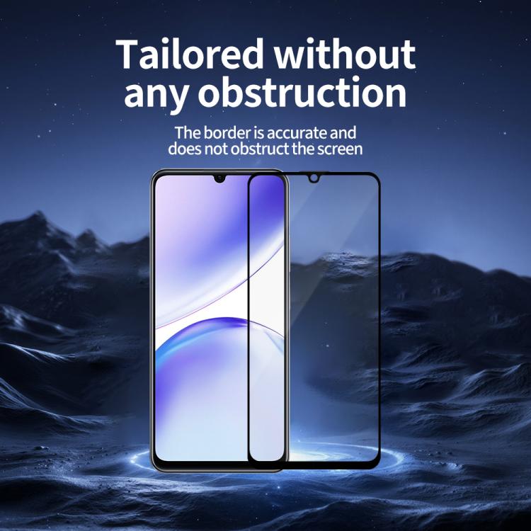 For Realme Narzo N53 5pcs / Pack Do As You Wish Silk Screen Printed HD Tempered Glass Film - Black