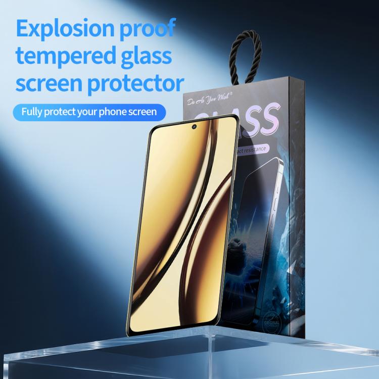 For Realme Narzo N65 5pcs / Pack Do As You Wish Silk Screen Printed HD Tempered Glass Film - Black