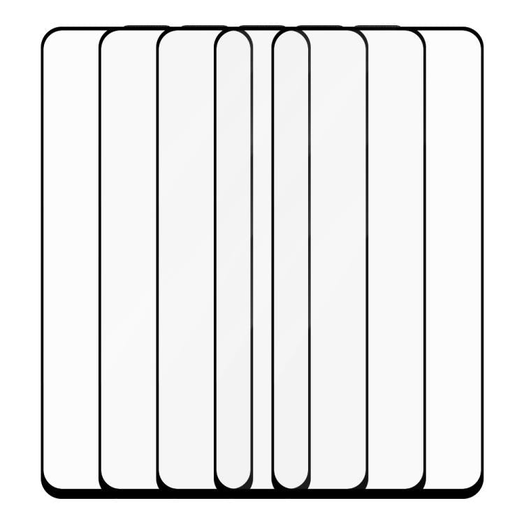 For Realme Q3 Pro 5G 5pcs / Pack Do As You Wish Silk Screen Printed HD Tempered Glass Film - Black