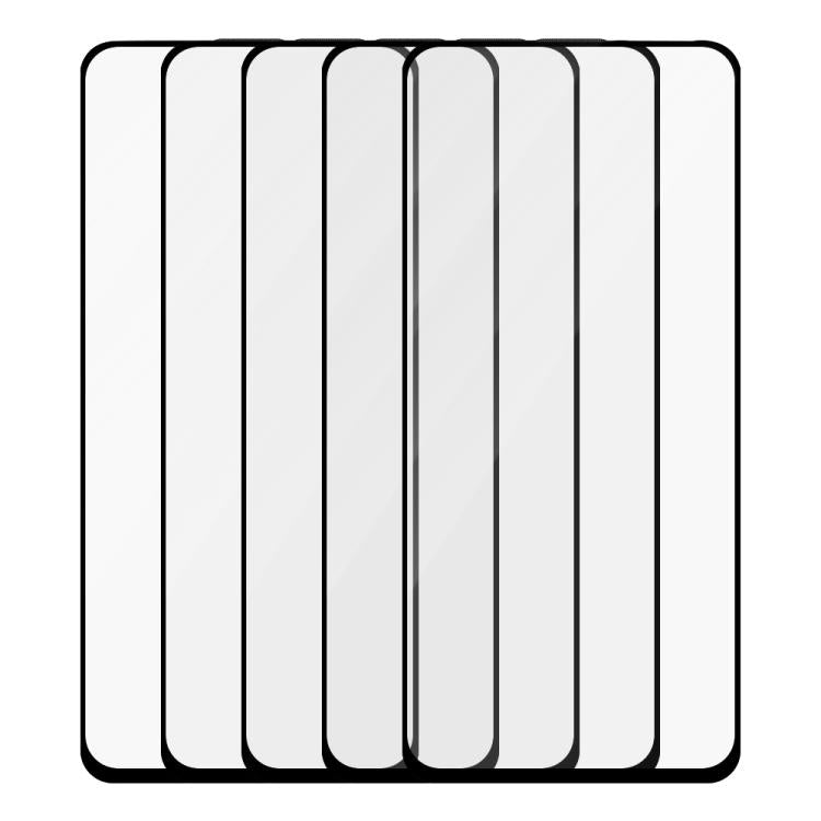 For Realme Q3 5G 5pcs / Pack Do As You Wish Silk Screen Printed HD Tempered Glass Film - Black