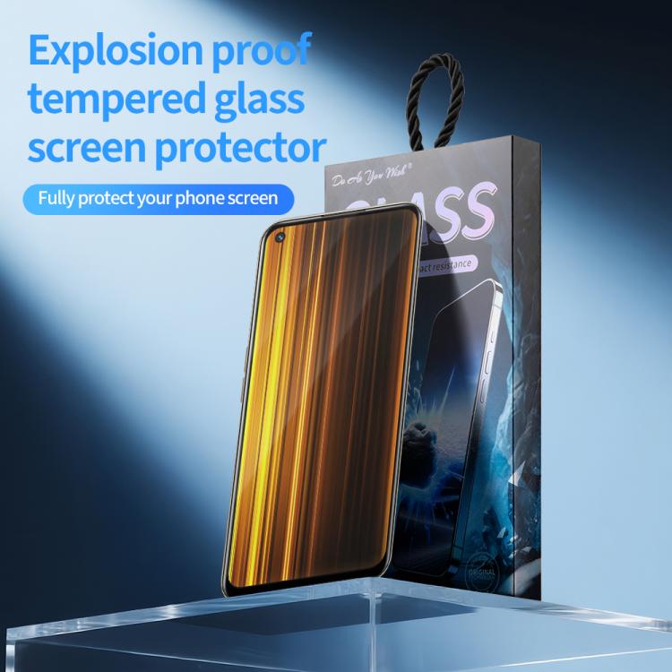 For Realme Q5 5pcs / Pack Do As You Wish Silk Screen Printed HD Tempered Glass Film - Black