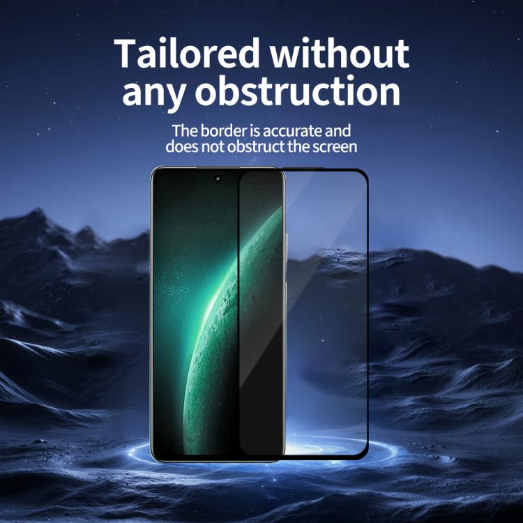 For Realme Narzo 60x 5pcs / Pack Do As You Wish Silk Screen Printed HD Tempered Glass Film - Black
