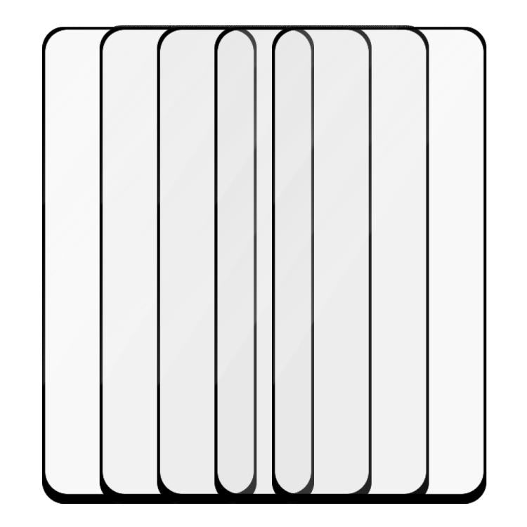 For Realme Narzo 70 5G 5pcs / Pack Do As You Wish Silk Screen Printed HD Tempered Glass Film - Black