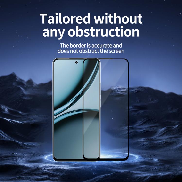 For Realme Narzo 70 5G 5pcs / Pack Do As You Wish Silk Screen Printed HD Tempered Glass Film - Black