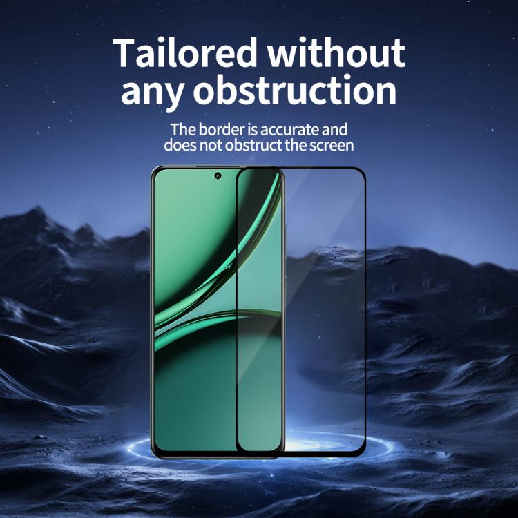 For Realme Narzo 70x 5pcs / Pack Do As You Wish Silk Screen Printed HD Tempered Glass Film - Black