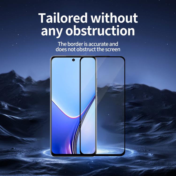 For Realme V50 / V50s 5pcs / Pack Do As You Wish Silk Screen Printed HD Tempered Glass Film - Black
