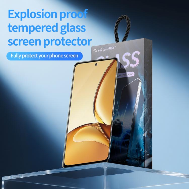 For Realme V60 / V60s 5pcs / Pack Do As You Wish Silk Screen Printed HD Tempered Glass Film - Black