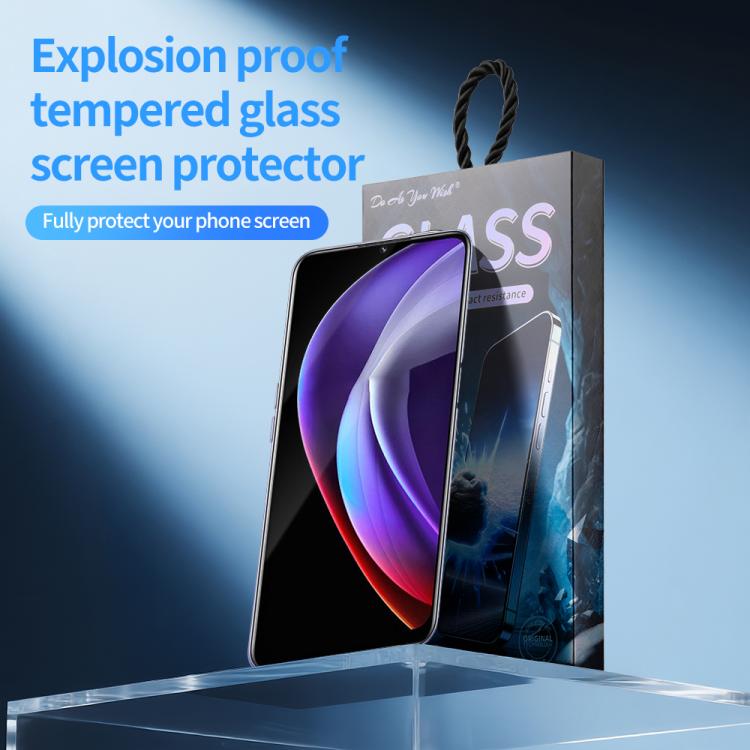For Realme V11s 5G 5pcs / Pack Do As You Wish Silk Screen Printed HD Tempered Glass Film - Black