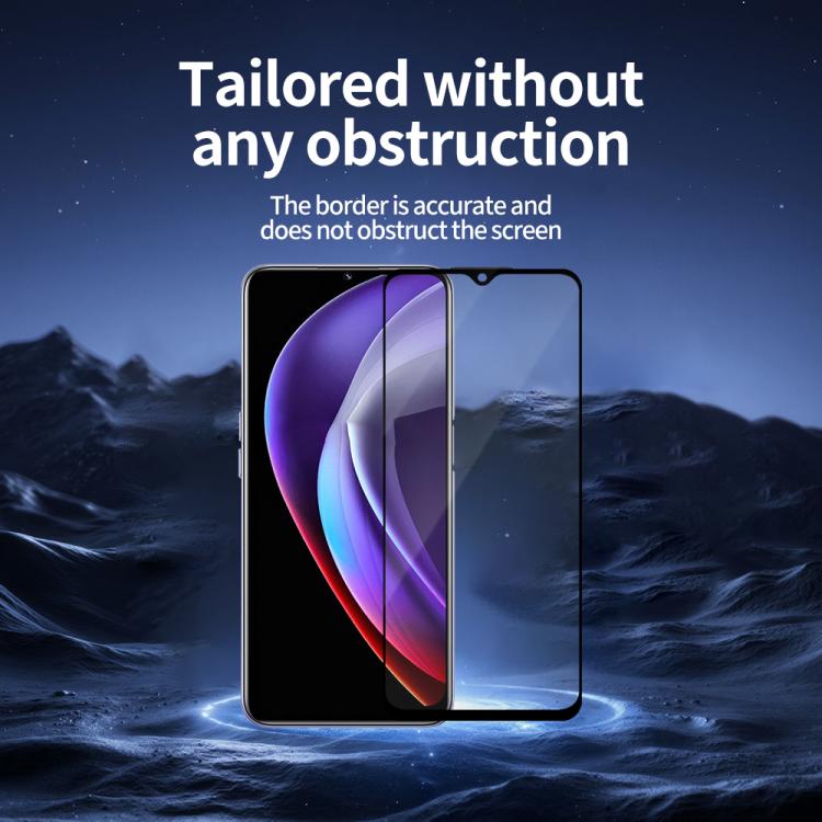 For Realme V11s 5G 5pcs / Pack Do As You Wish Silk Screen Printed HD Tempered Glass Film - Black
