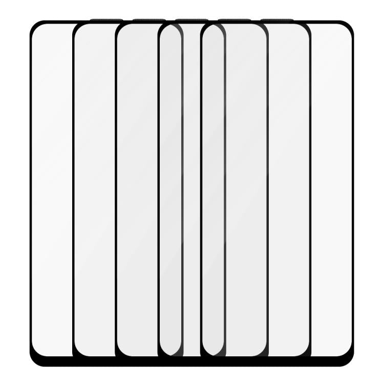 For Realme V15 5pcs / Pack Do As You Wish Silk Screen Printed HD Tempered Glass Film - Black