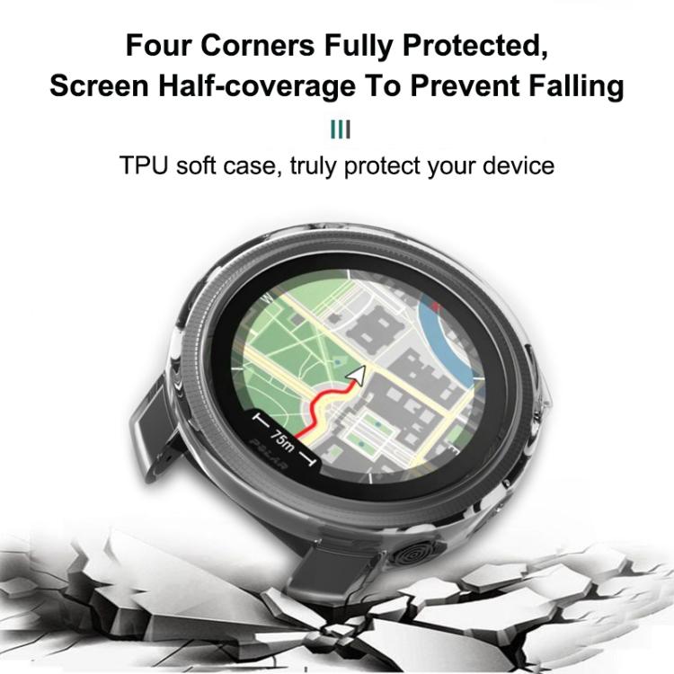For Polar Vantage M3 Half Coverage Hollow TPU Watch Protective Cover
