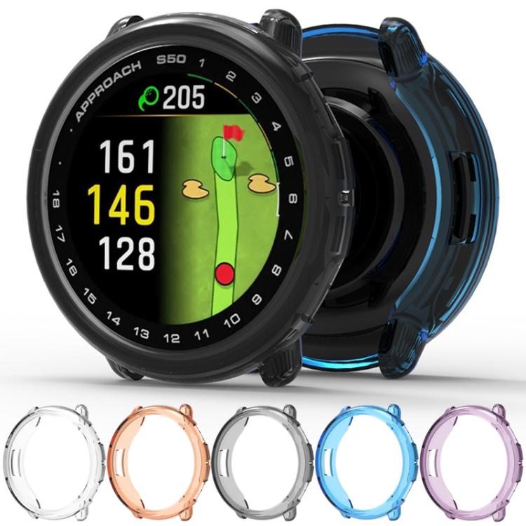 For Garmin Approach S50 Half Coverage Hollow TPU Watch Protective Cover