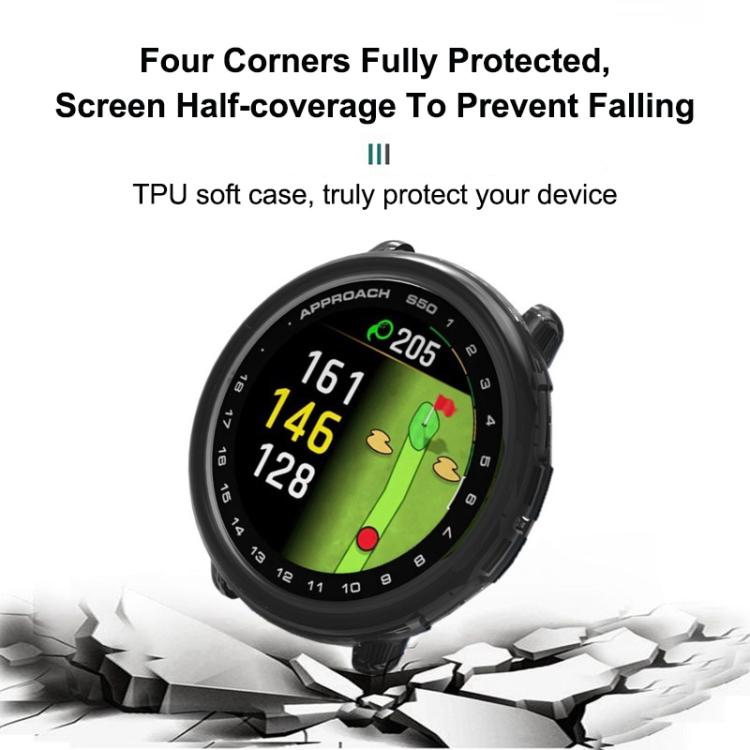 For Garmin Approach S50 Half Coverage Hollow TPU Watch Protective Cover