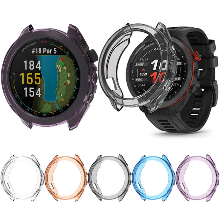 For Garmin Approach S70 47mm Half Coverage Hollow TPU Watch Protective Cover