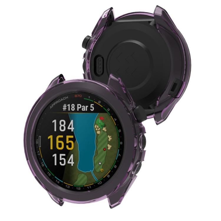 For Garmin Approach S70 47mm Half Coverage Hollow TPU Watch Protective Cover