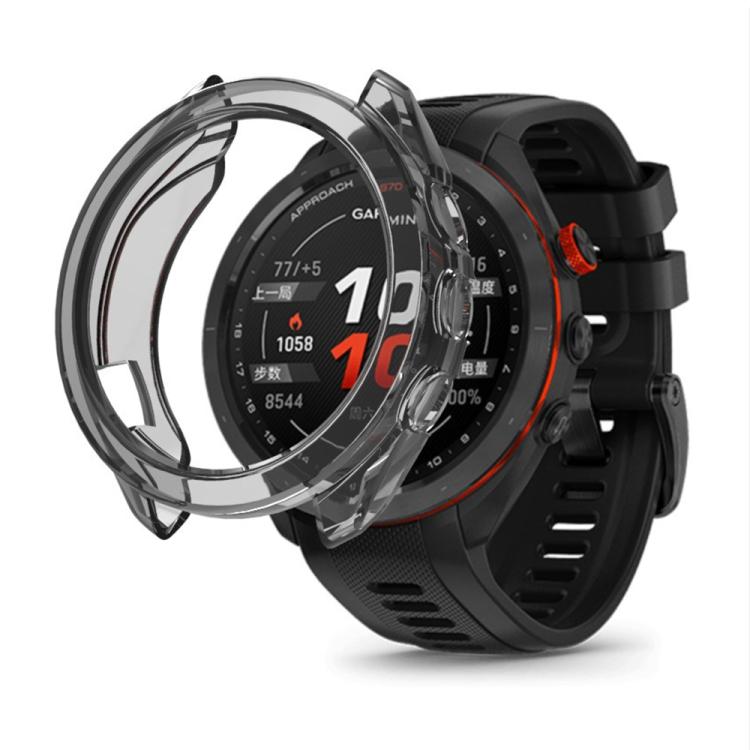 For Garmin Approach S70 47mm Half Coverage Hollow TPU Watch Protective Cover