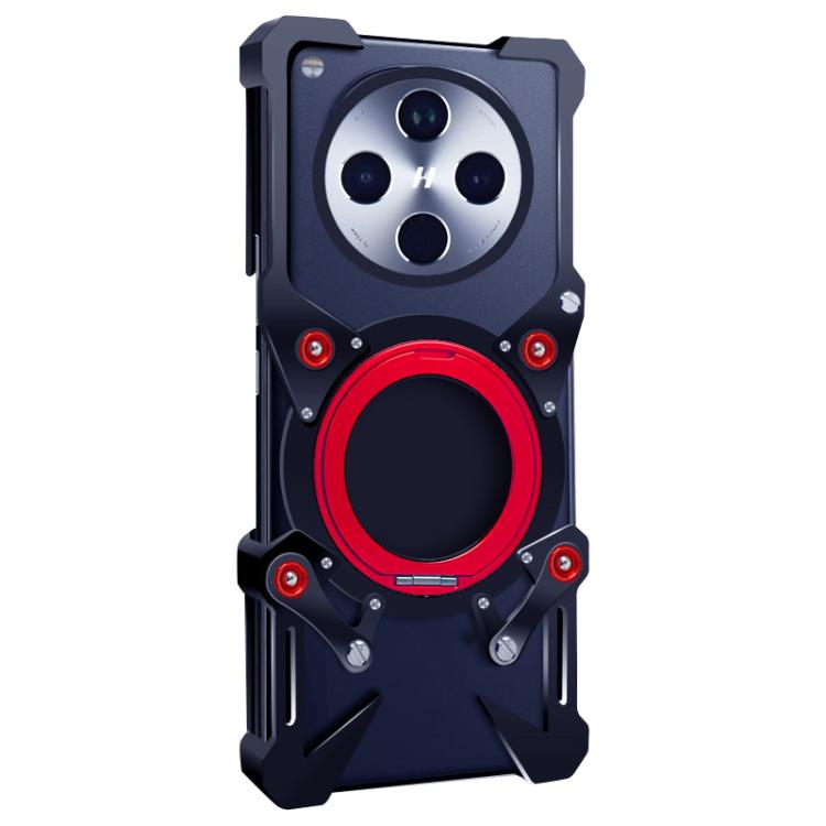 For OPPO Find X8 Ultra Rotating Bracket Hollow Metal Phone Case with Lanyard