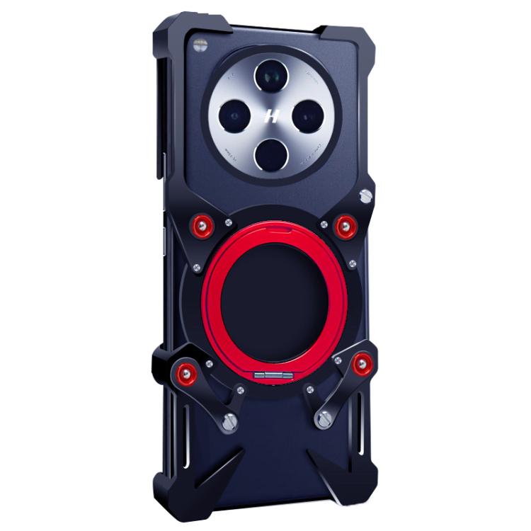 For OPPO Find X8 Pro Rotating Bracket Hollow Metal Phone Case with Lanyard