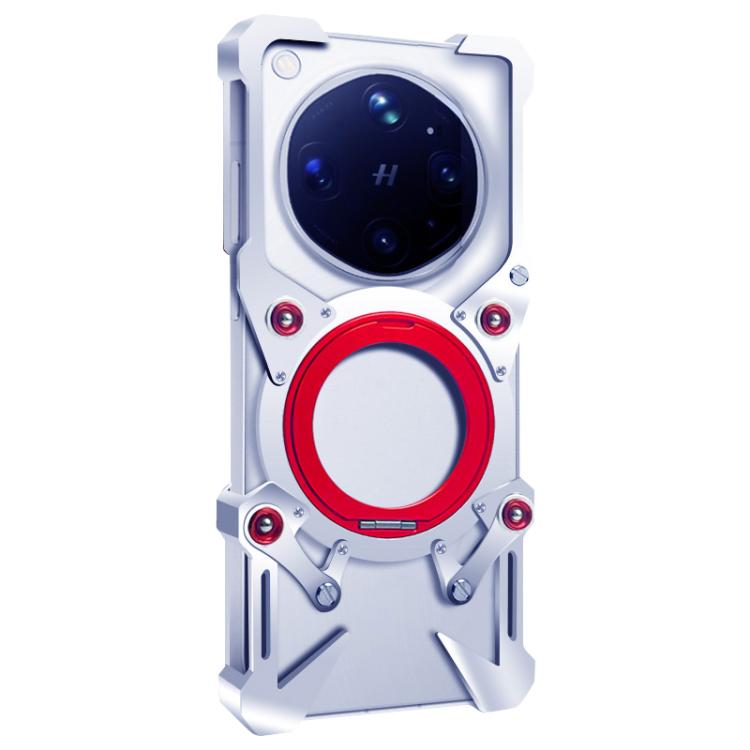 For OPPO Find X9 Ultra Rotating Bracket Hollow Metal Phone Case with Lanyard