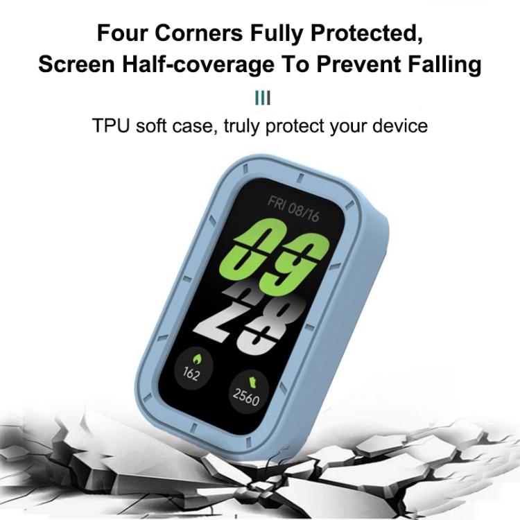 For Xiaomi Smart Band 9 Pro Active / Redmi Band 3 Half Coverage Hollow TPU Watch Protective Cover