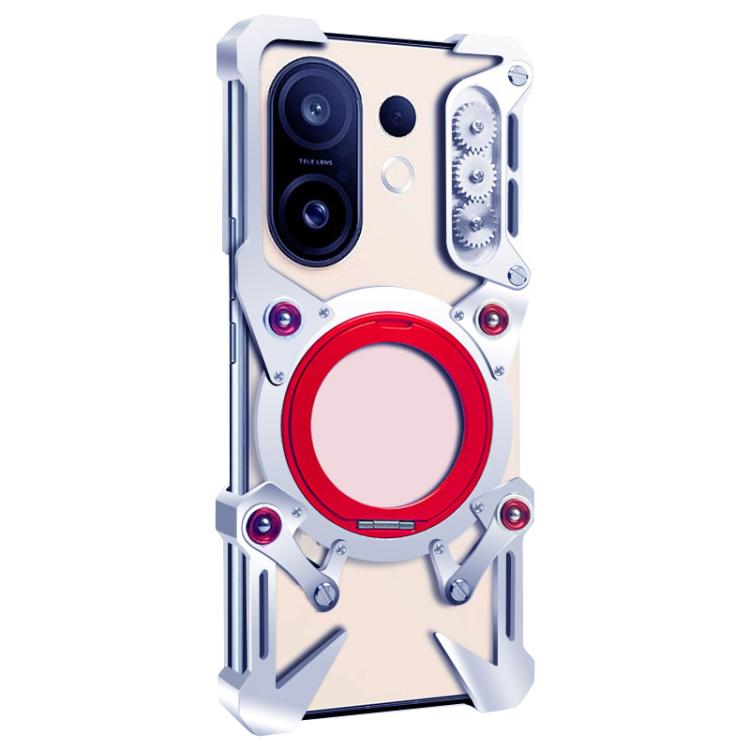 For vivo S30 Pro mini Rotating Bracket Hollow Metal Phone Case with Lanyard