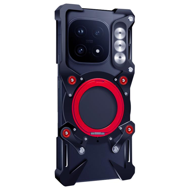 For vivo iQOO 15 Rotating Bracket Hollow Metal Phone Case with Lanyard