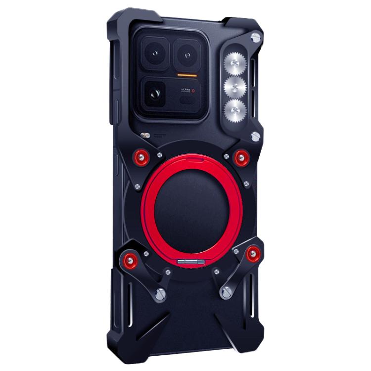 For vivo iQOO 15 Ultra 5G Rotating Bracket Hollow Metal Phone Case with Lanyard