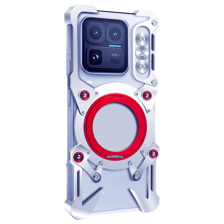 For vivo iQOO 15 Ultra 5G Rotating Bracket Hollow Metal Phone Case with Lanyard