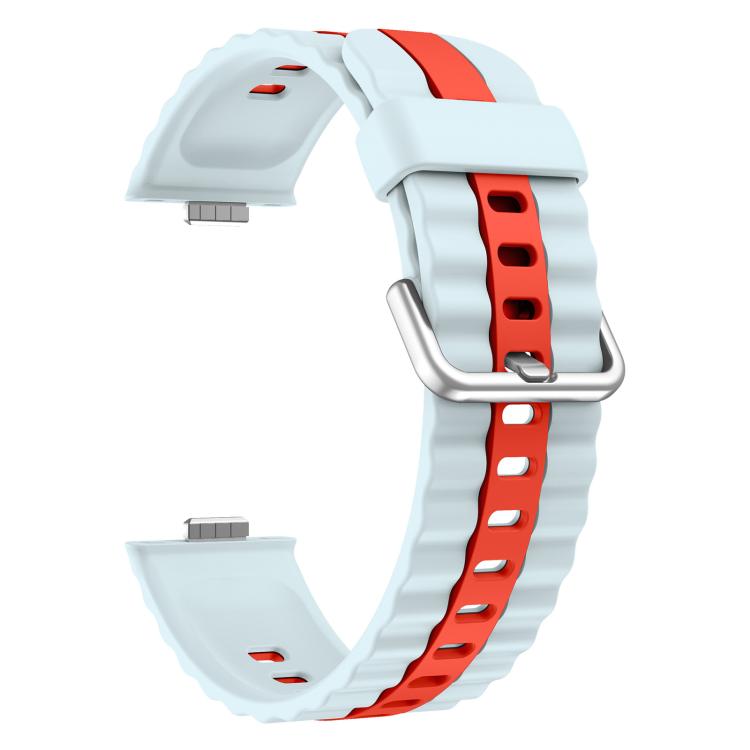 For Huawei Watch Fit 5 / Fit 5 Pro / Fit 4 Pro xDfind Sport Vertical Striped Two Color Silicone Watch Band
