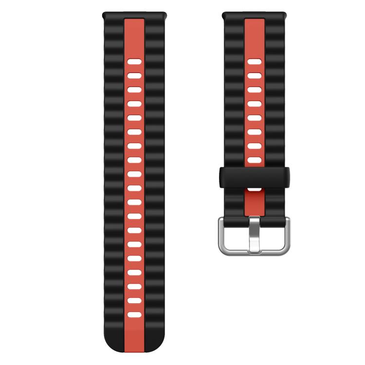 For Huawei Watch Fit 5 / Fit 5 Pro / Fit 4 Pro xDfind Sport Vertical Striped Two Color Silicone Watch Band