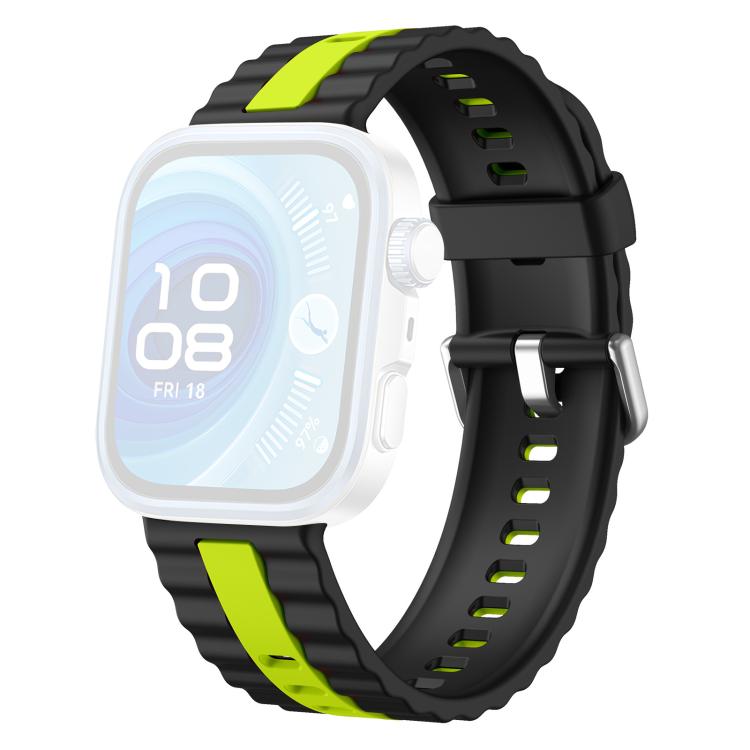For Huawei Watch Fit 5 / Fit 5 Pro / Fit 4 Pro xDfind Sport Vertical Striped Two Color Silicone Watch Band