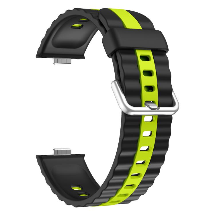 For Huawei Watch Fit 5 / Fit 5 Pro / Fit 4 Pro xDfind Sport Vertical Striped Two Color Silicone Watch Band