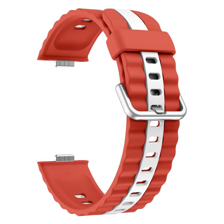 For Huawei Watch Fit 5 / Fit 5 Pro / Fit 4 Pro xDfind Sport Vertical Striped Two Color Silicone Watch Band