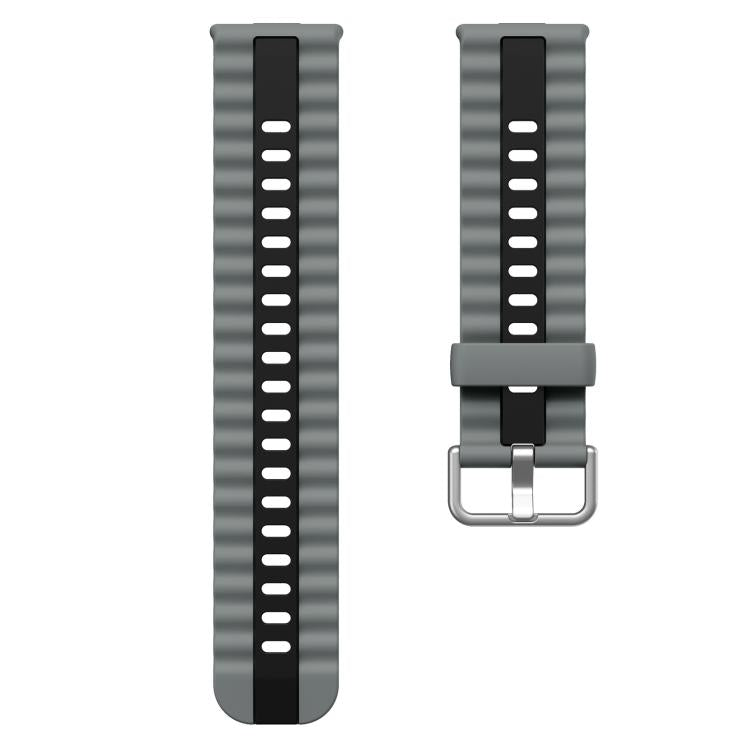 For Huawei Watch Fit 5 / Fit 5 Pro / Fit 4 Pro xDfind Sport Vertical Striped Two Color Silicone Watch Band