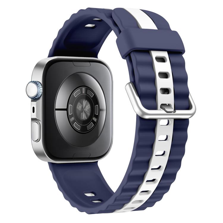 For Huawei Watch Fit 5 / Fit 5 Pro / Fit 4 Pro xDfind Sport Vertical Striped Two Color Silicone Watch Band