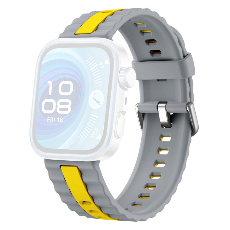 For Huawei Watch Fit 5 / Fit 5 Pro / Fit 4 Pro xDfind Sport Vertical Striped Two Color Silicone Watch Band