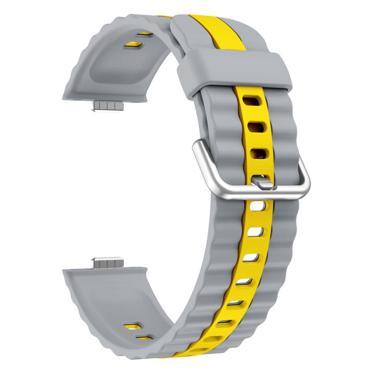 For Huawei Watch Fit 5 / Fit 5 Pro / Fit 4 Pro xDfind Sport Vertical Striped Two Color Silicone Watch Band