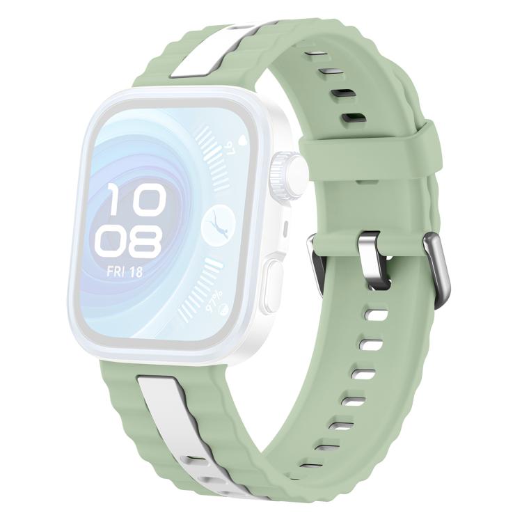 For Huawei Watch Fit 5 / Fit 5 Pro / Fit 4 Pro xDfind Sport Vertical Striped Two Color Silicone Watch Band
