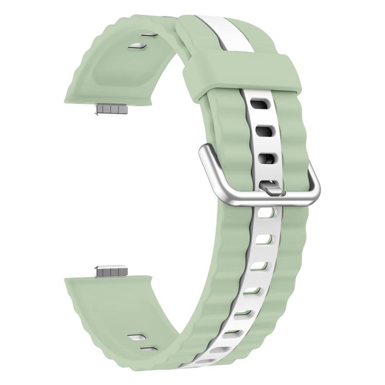 For Huawei Watch Fit 5 / Fit 5 Pro / Fit 4 Pro xDfind Sport Vertical Striped Two Color Silicone Watch Band