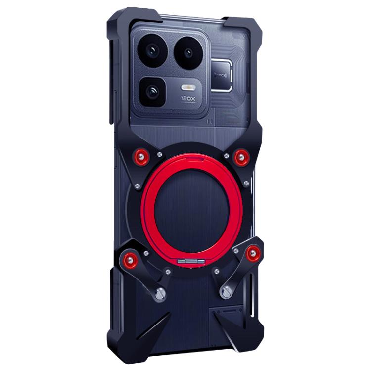 For Realme Neo8 5G Rotating Bracket Hollow Metal Phone Case with Lanyard