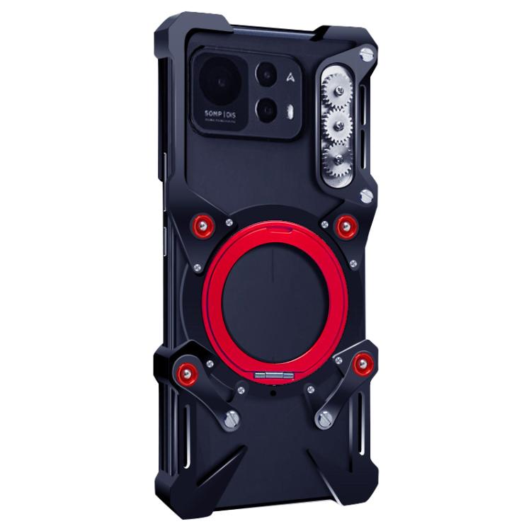 For Asus Zenfone 12 Ultra Rotating Bracket Hollow Metal Phone Case with Lanyard