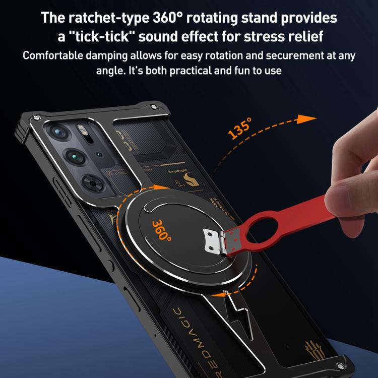 For ZTE nubia RedMagic 10 Pro / 9 Pro Hollow Borderless Magnetic MagSafe Aluminum Alloy Phone Case