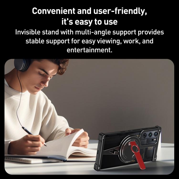 For ZTE nubia RedMagic 10 Pro / 9 Pro Hollow Borderless Magnetic MagSafe Aluminum Alloy Phone Case