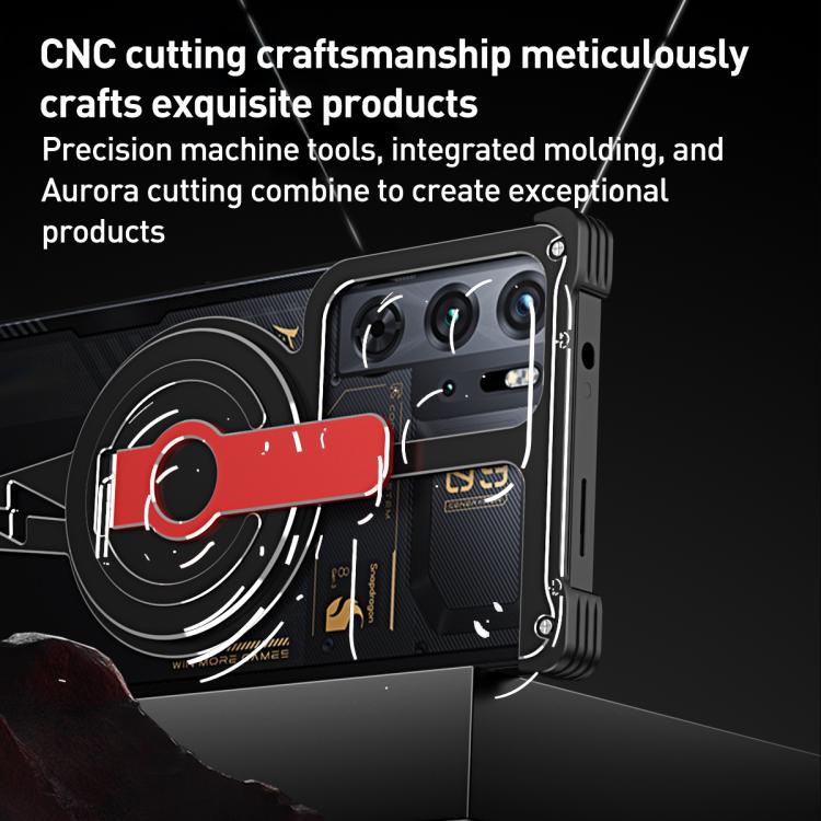 For ZTE nubia RedMagic 10 Pro / 9 Pro Hollow Borderless Magnetic MagSafe Aluminum Alloy Phone Case